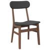 Dining Chairs with Cushions 2 pcs Brown Solid Rubberwood