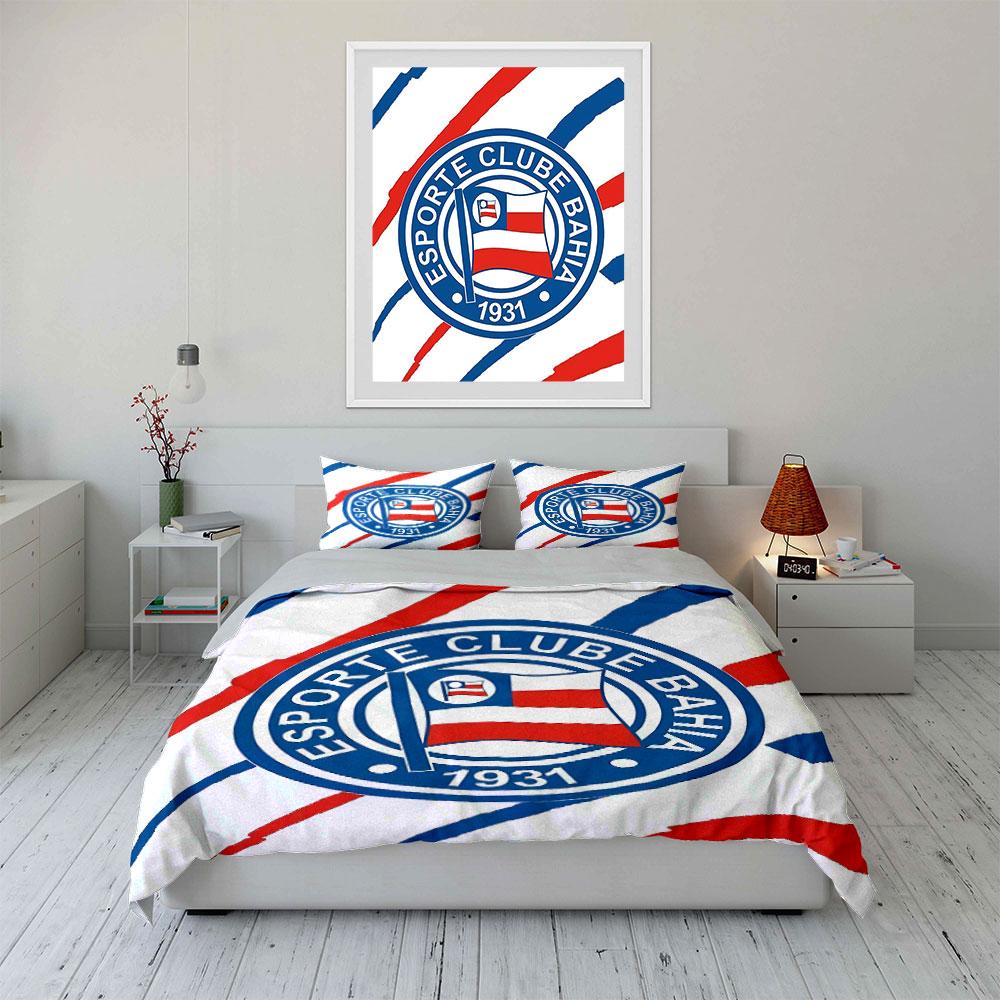 "Esporte Clube Bahia Bedding Set" Bedding Duvet Cover Set Duvet Cover Pillowcases (1 * Duvet Cover 2 * Pillowcases, without duvet insert)