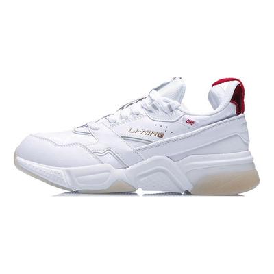 Li Ning 001 Daily Progress Journey Cny Durable Breathable Low Top Running Shoes Women Sneaker White Red AGCR028-2