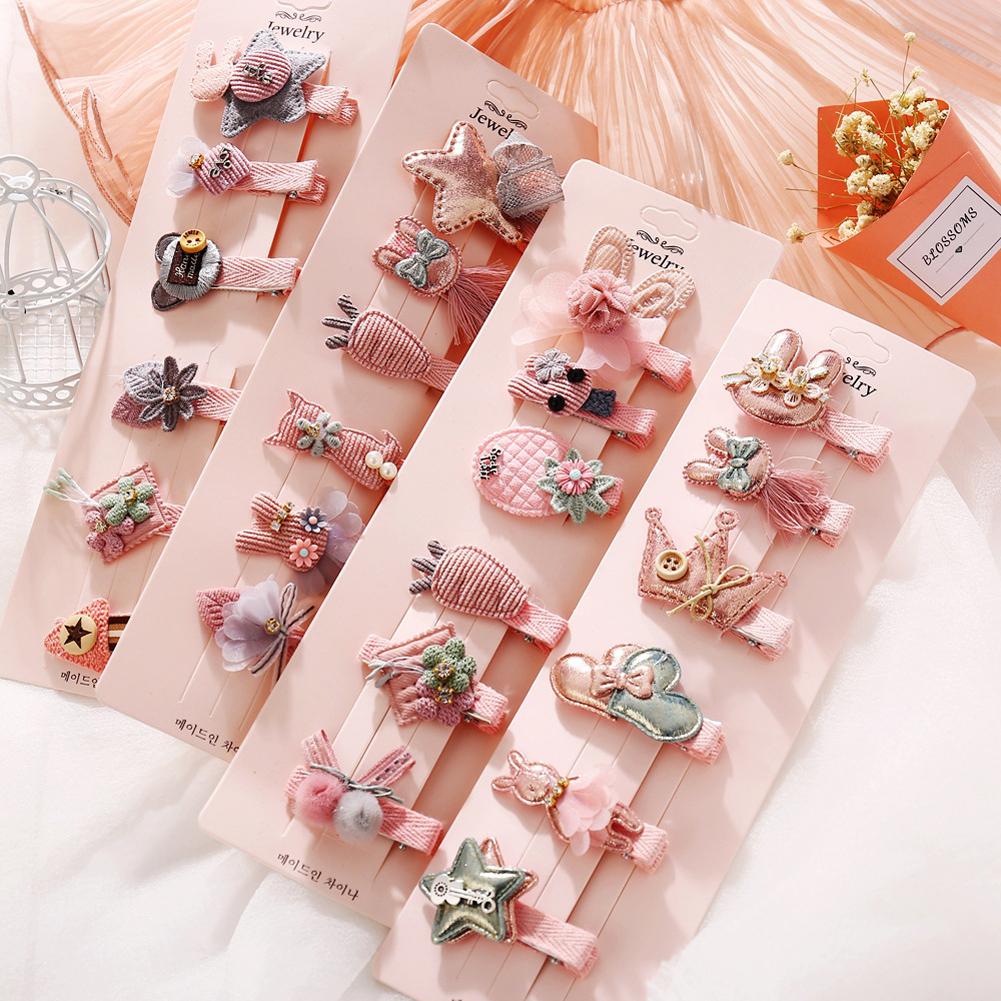 6 Piece Set Of Cute Cartoon Children'S Hairpins For Little Girls Decorated With  Hair Accessories