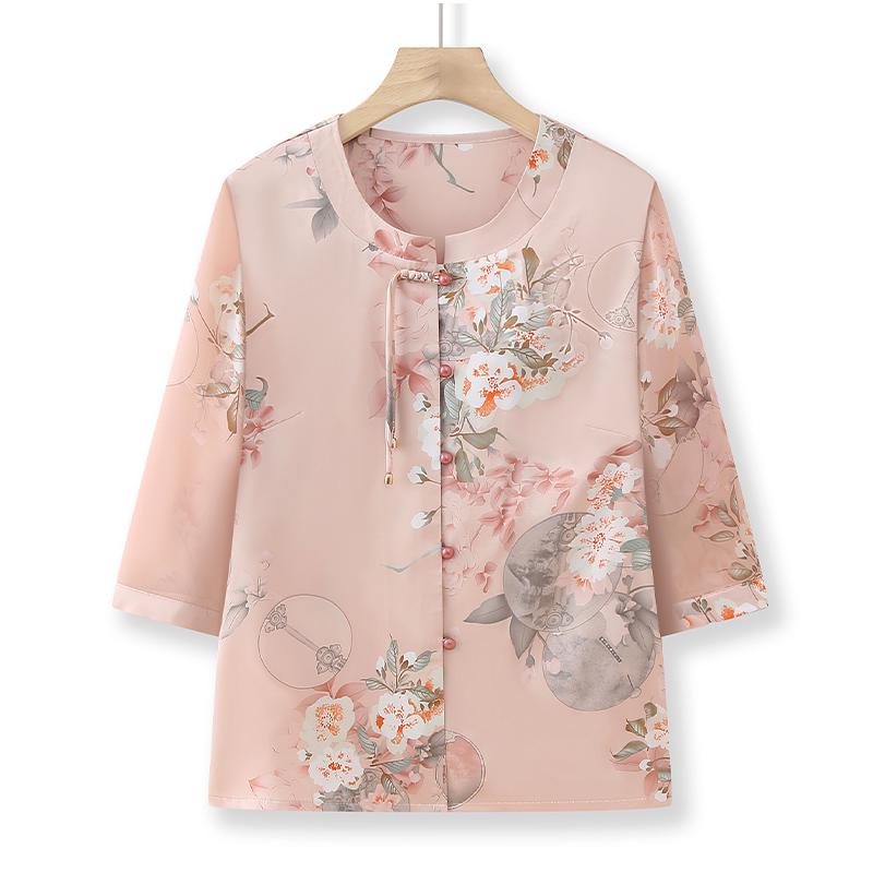 

Grandma Summer Chinese Style Shirt & Pants Set - Plus Size for Women 6XL (160-175 jin)