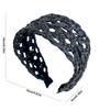 Elegant Woven Headband Wide Side Raffia Hairband Versatile Wide Brim Hairband  Holiday Style