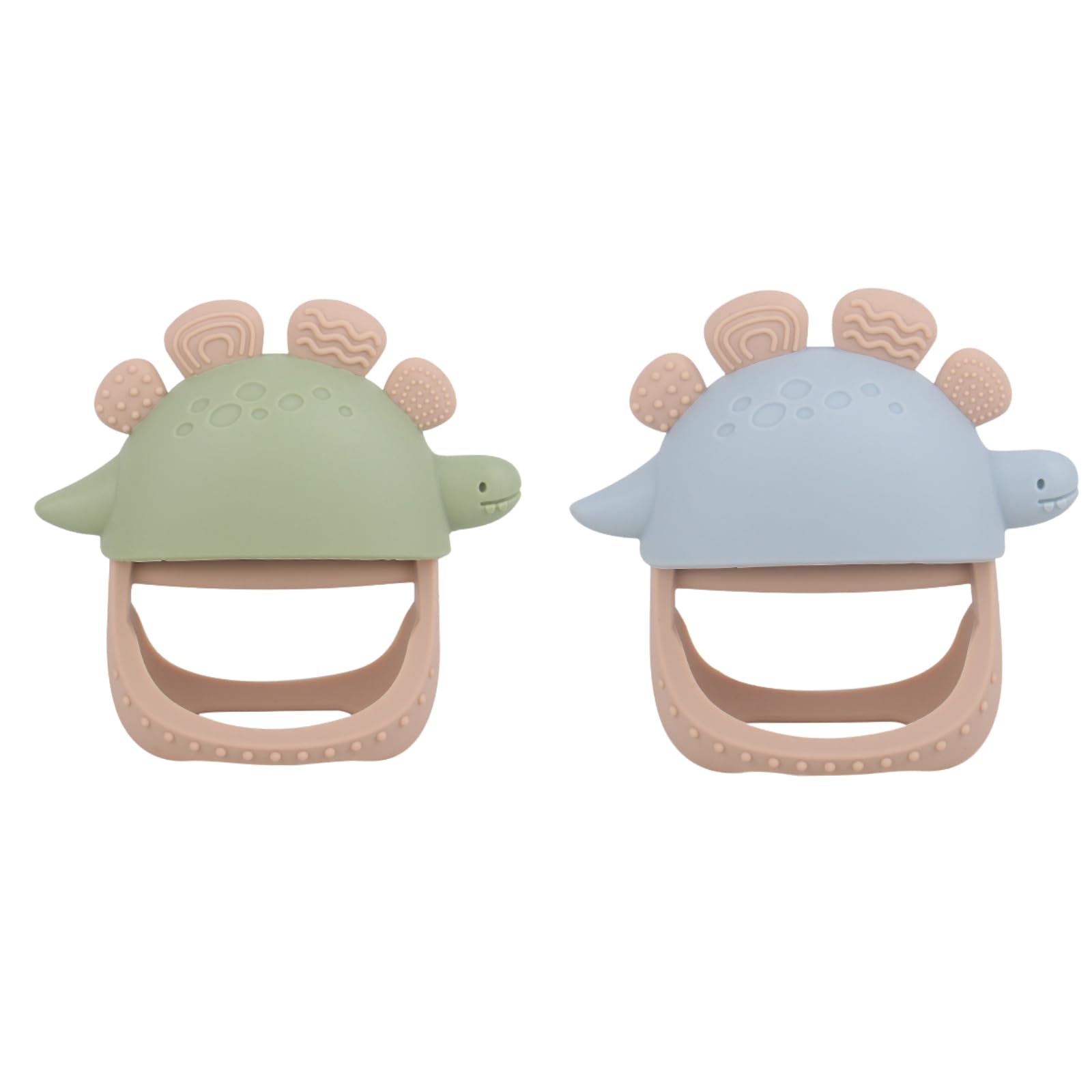 

Across Rainbow Teething Pads, 2-Piece Set, for Babies, Thumb Suckers, Newborns (30 Days to 2 Years), Silicone & Zelkova Wood with Handles, Material