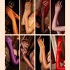 Hohe Elastizität Handschuhe Hohe Dehnung Öl Glänzend Sexy Dünn Transparent