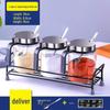 Shengjia Upgraded Glass Spice Jar Set with Rack