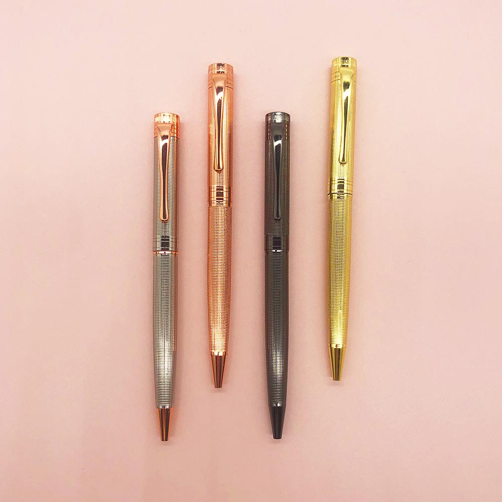 Gold Pens Plated Rose Gold Ballpen Golden Pen Porcelain Custom Printed Engraved Gold Pen чёрный