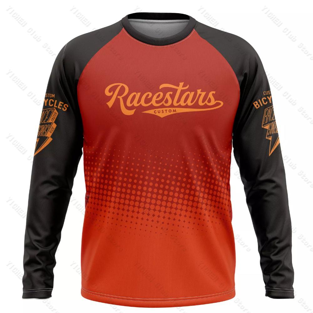 Latest Motocross Downhill MTB Men Cycling Jersey MX Long Sleeve Mountain Bike T-Shirt Quick-Drying Sports Men and Women T-Shirt