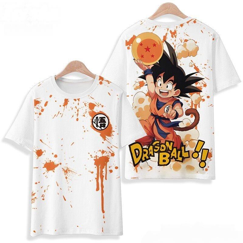 2026 Dragon Ball T-shirt Children's 3D T-shirt Fashion Children's Boy Short Sleeve Round Neck Casual Anime Super Saiya Wukong