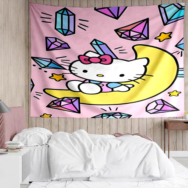 1PC Kitty Party Quick-Dry Tapestry, Unique Design Tapestry, Suitable for Bedroom,Livingroom, Playroom,Heartwarming Holiday Gifts