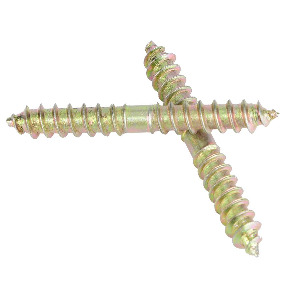 10pcs 6*50mm Dowel Screw Woodworking Furniture Connector Double Ended Screw