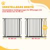 Wide Dog Safety Gate, with Door Pressure, for Doorways, Hallways, Staircases - Black