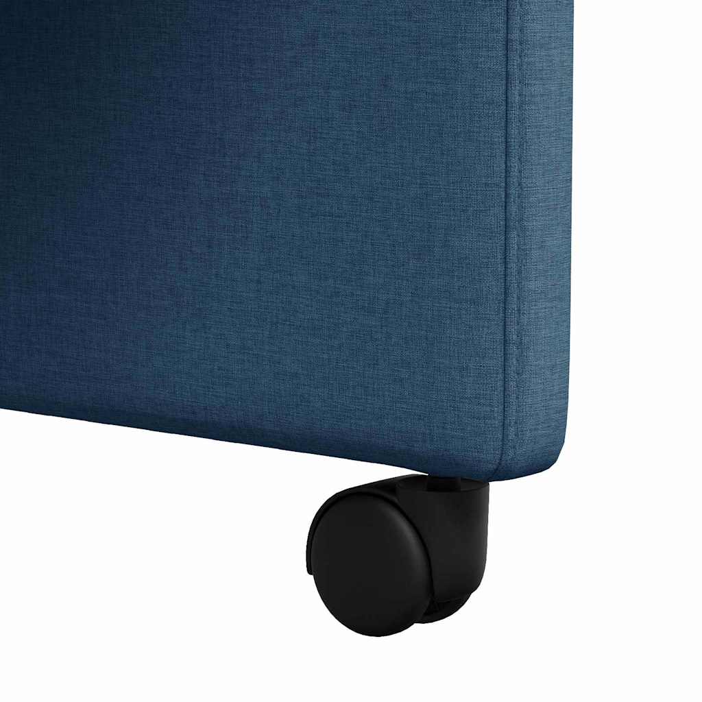 Dining Chairs with Casters 2 pcs Blue 58 x 65 x 94 cm Fabric