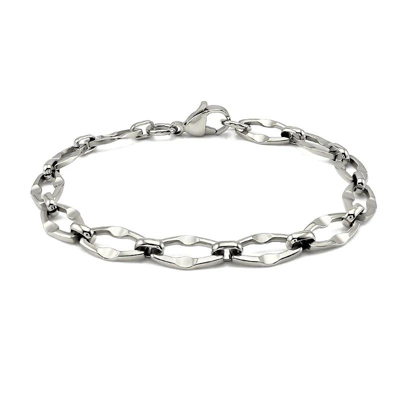 

New Stainless Steel Gold Color Choker Necklace for Women Men 16 inch Hexagon Design Link Necklace Statement Necklace 7mm Wide