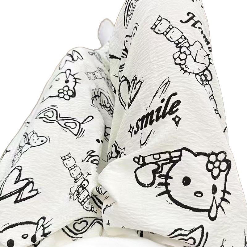 Women's Summer Pajama Pants Cute Cartoon Sleepwear Loose Lounge Joggers Casual Outdoor Wear