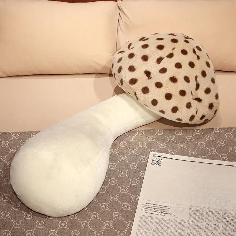 Kuschelige Pilz Plüschtiere Große Größe Umarmbares Kissen Gefüllt Weiche Pflanze Pilzstil Schlaf Wurfpuppen Rückenkissen Heimdekor