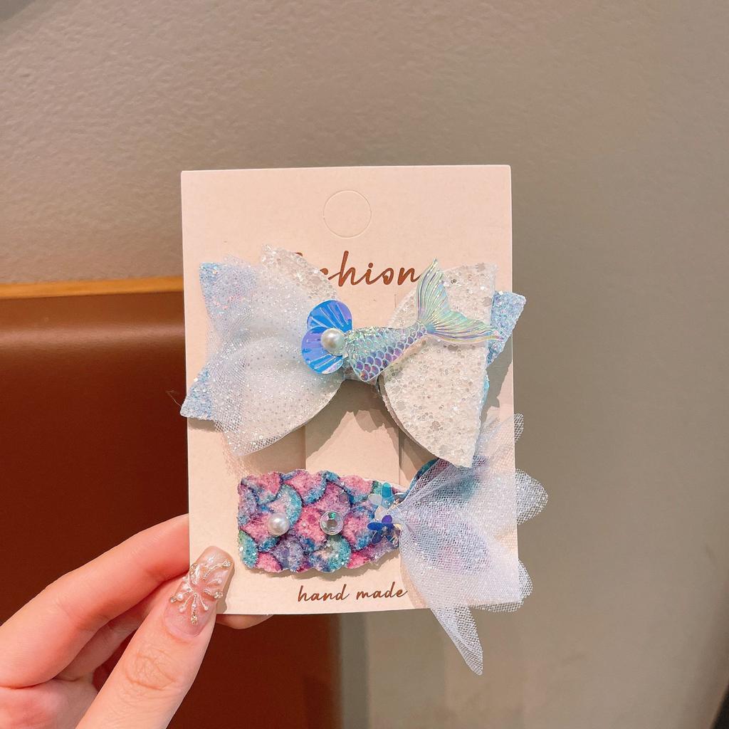 Summer Ocean Starfish Shell Hairpin Cute Children'S Hairpin Duck Beak Clip Pearl Hair Accessories Headgear Clip Girl