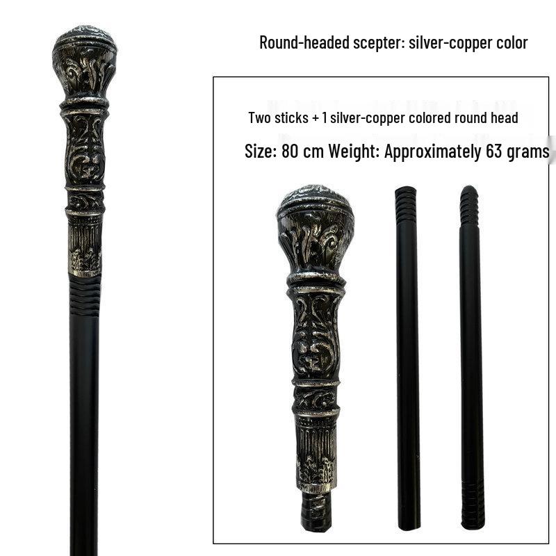Snake Head Halloween Scepter: Adult & Kids Cosplay Magician Witch Pharaoh Wand