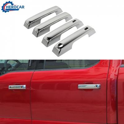 4pcs/Set Chrome Exterior Door Handle Panel Shell Cover Trim For + Ford F150