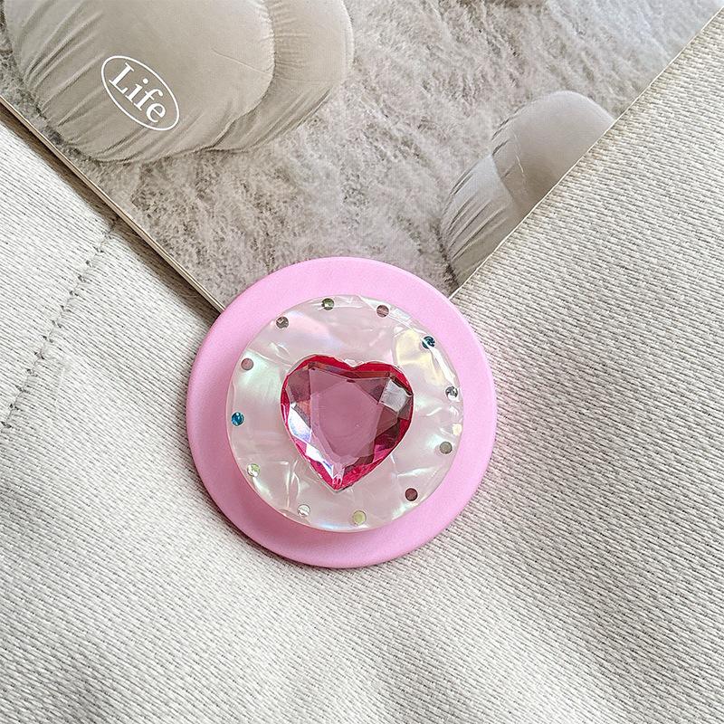 Magnetic Rhinestone Phone Holder with Retractable Airbag for Women