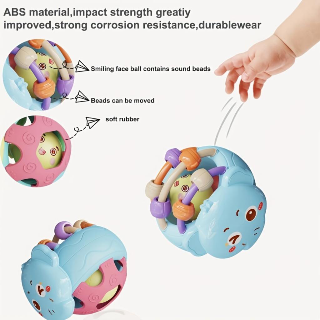 Cute And Fun Handheld Baby Ringing Bell Baby Ball Gripable Toy