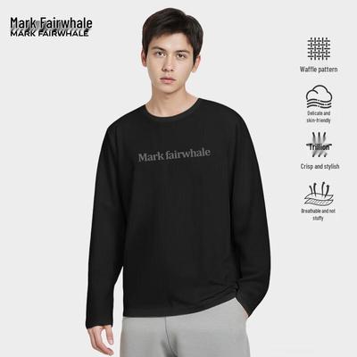 Herren Waffelstrick Langarm-T-Shirt