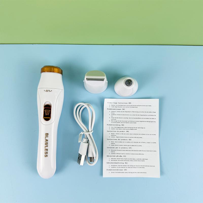 

Portable USB charging 3-in-1 electric hair removal set for women, body hair clipper, home device for full-body hair removal