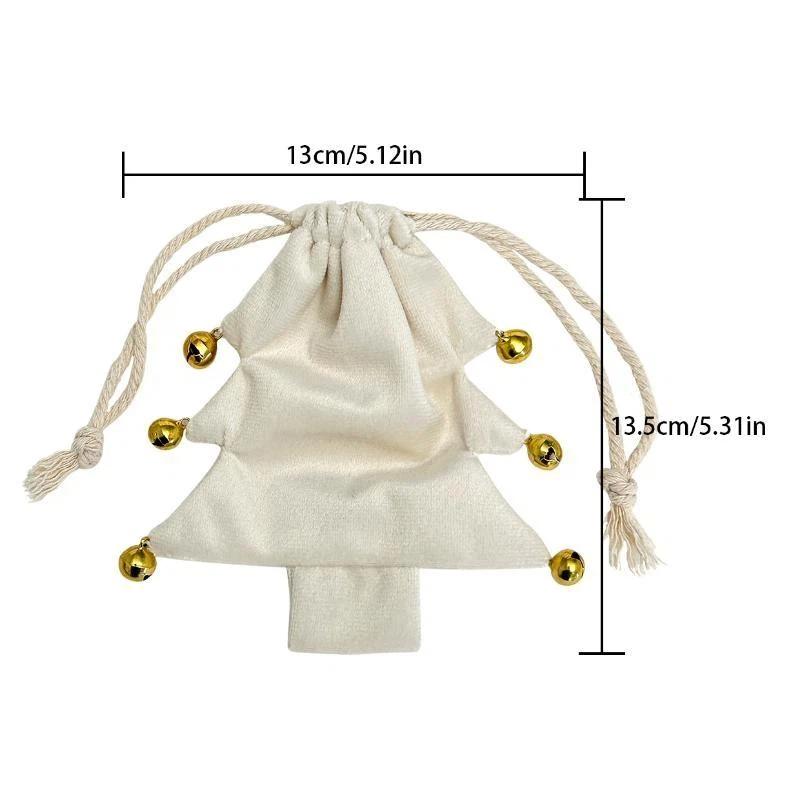 2026 New Atmosphere Christmas Tree Shaped Drawstring Gift Bags Christmas Tree Decoration Gift Bags