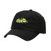 New hat female sweet flower embroidered cap go out to play versatile couple trend curved brim hat