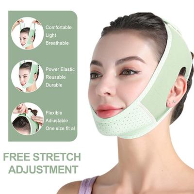 Női állszíj állítható rögzítőszalaggal Puha, lélegző dupla állcsökkentő Beauty Face Sculpting Bandage
