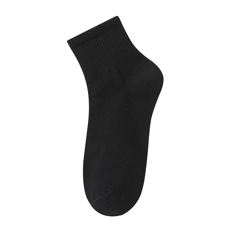 Women's Pure Cotton Mid-Calf Socks - Solid Color, Sweat-Absorbent, Odor-Resistant, Anti-Pilling Sports Socks for Spring and Summer