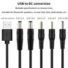 1 Pezzo Connettore Adattatore Spina AC Maschio USB a Jack DC 5.5X2.1mm 5.5X2.5mm Cavo di Alimentazione Convertitore Interfaccia Caricabatterie