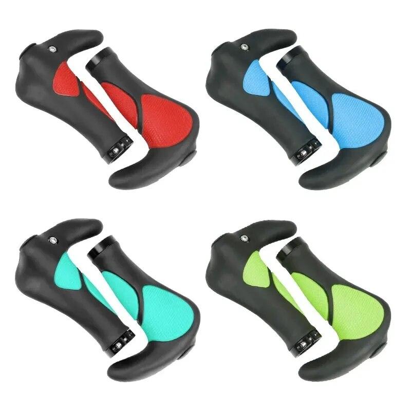 Fahrrad-Lenkergriffe MTB-Teile Zubehör Faltrad-Griffabdeckung Griffe Bilaterale Verriegelung Rutschfeste Gummi-Hupe Schraubstockgriffe