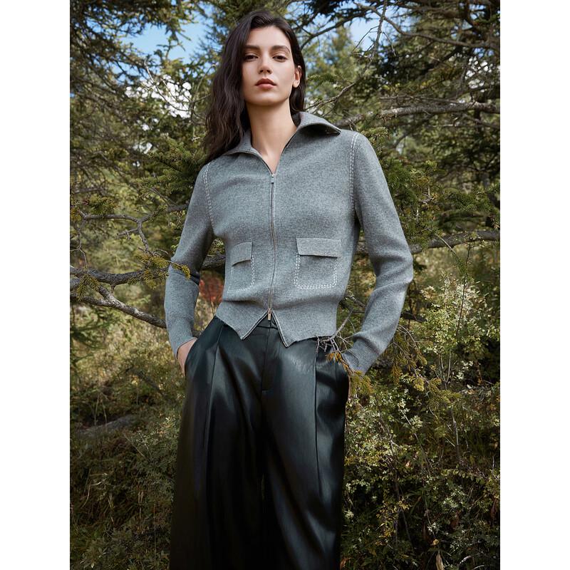 ELLE French Merino Wool Knit Cardigan S