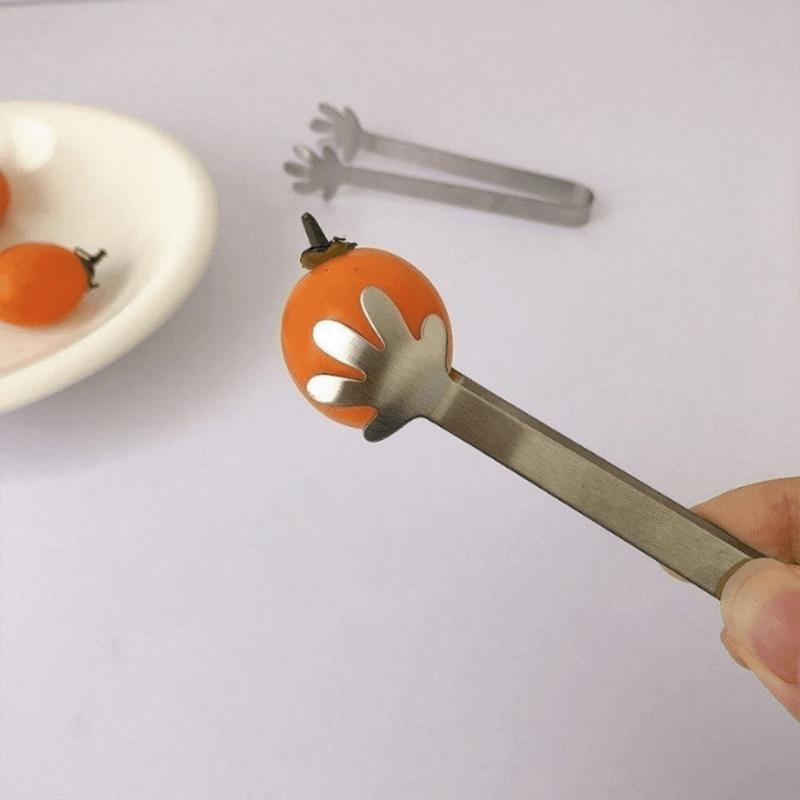 Heart Shaped Mini Tongs - Stainless Steel Small Tongs For Serving Food, Cooking, Appetizers, Ice Cubes, Fruits, And Sugar
