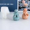 New Silicone DIY Astronaut Candle Mold Soft Easy Demould Lunar Human Body Molds Soap Resin Chocolate Ice Cube Mould Home Decor