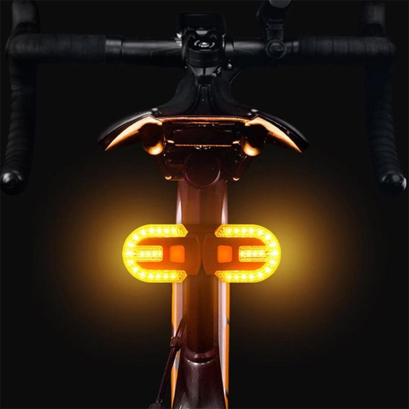 Luz Trasera Impermeable para Bicicleta Control Remoto Intermitentes 5 Modelos Carga para Bicicletas de Montaña Scooters