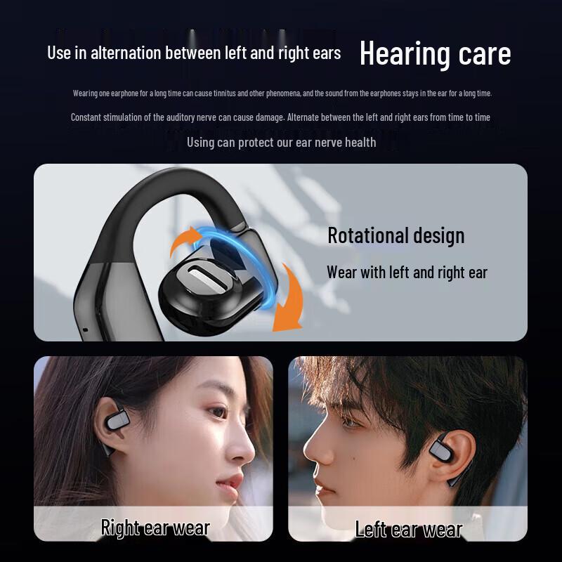 OKSJ Open-Ear Single Earhook Bluetooth Sports Headset
