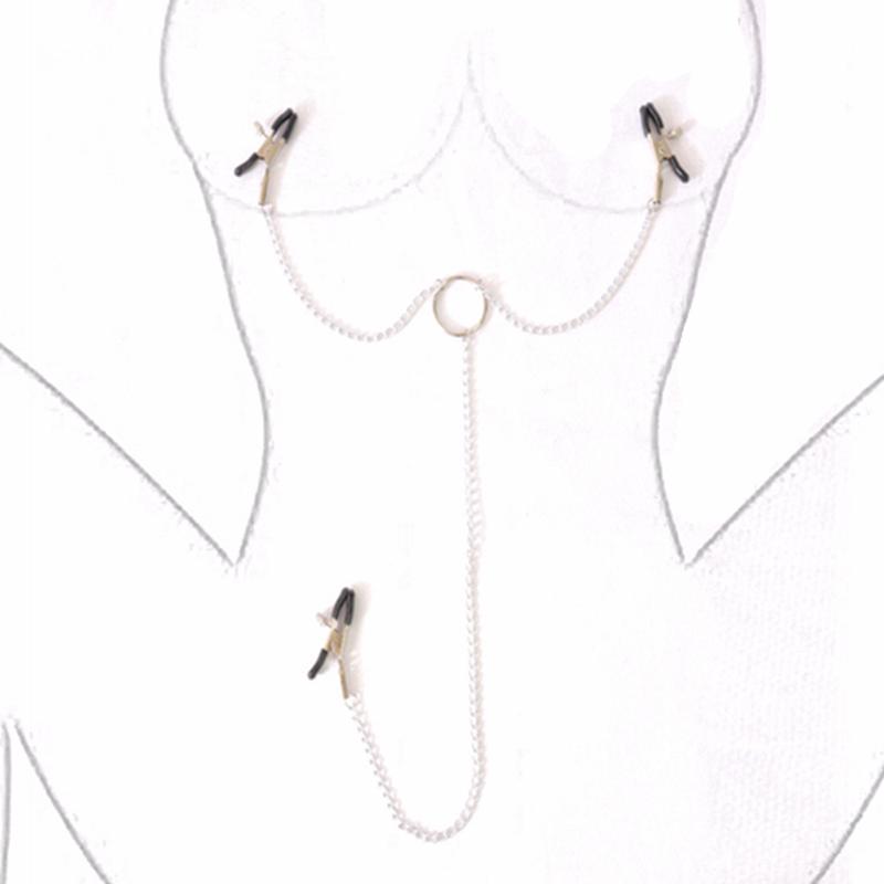 Metal Nipple Clamps Clips Ring Bell BDSM Breast Bondage Restraint Sex Toy For Women Couple Play