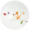 Hamato Arita Ware Ippon Kiln Round Chopstick Rest, 5cm, Squirrel Design, White, 402005