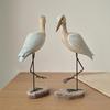 Wooden Sea Bird Figurine Nautical Style Bird Sculpture Tabletop Ornament Coastal Ocean Theme Home Decoration for Bedroom Living Room