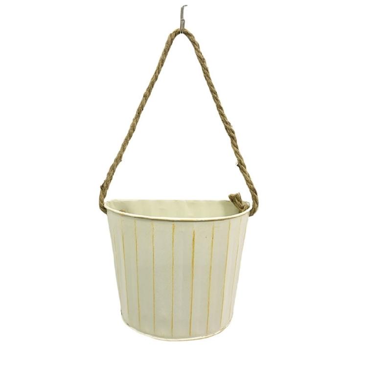 

Hanging Iron Planter Wall Mounted Flower Pot Plant Holder Bucket for Patios Porch Vertical Garden Balcony Wall Art Decors 1