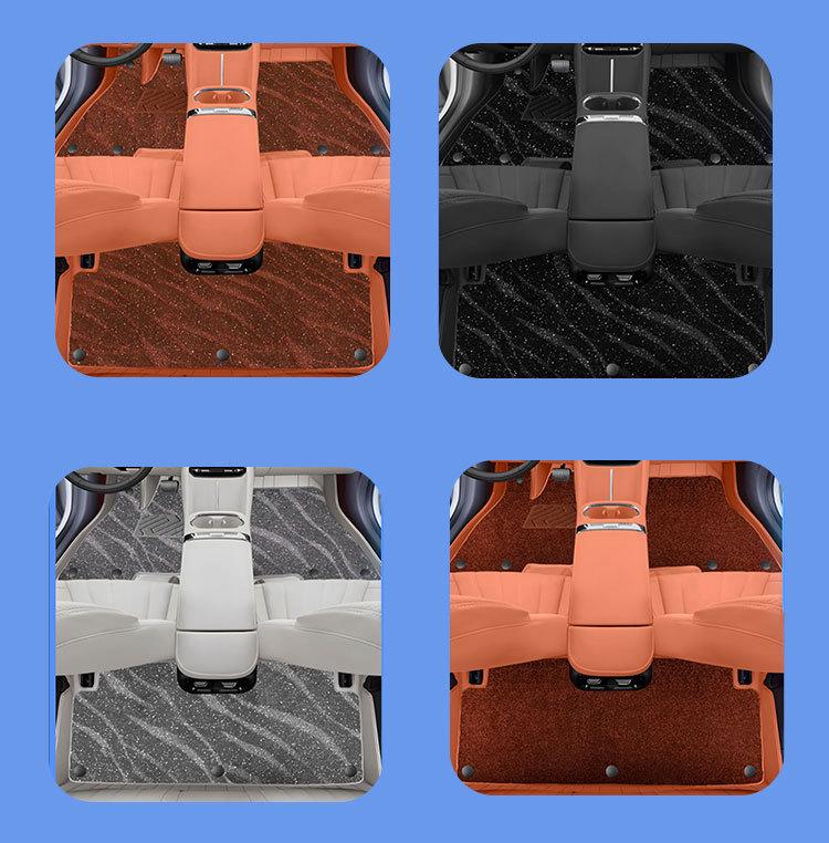 Fully Covered AION RT Odorless Eco-Friendly Leather Floor Mats for Interior Car Protection