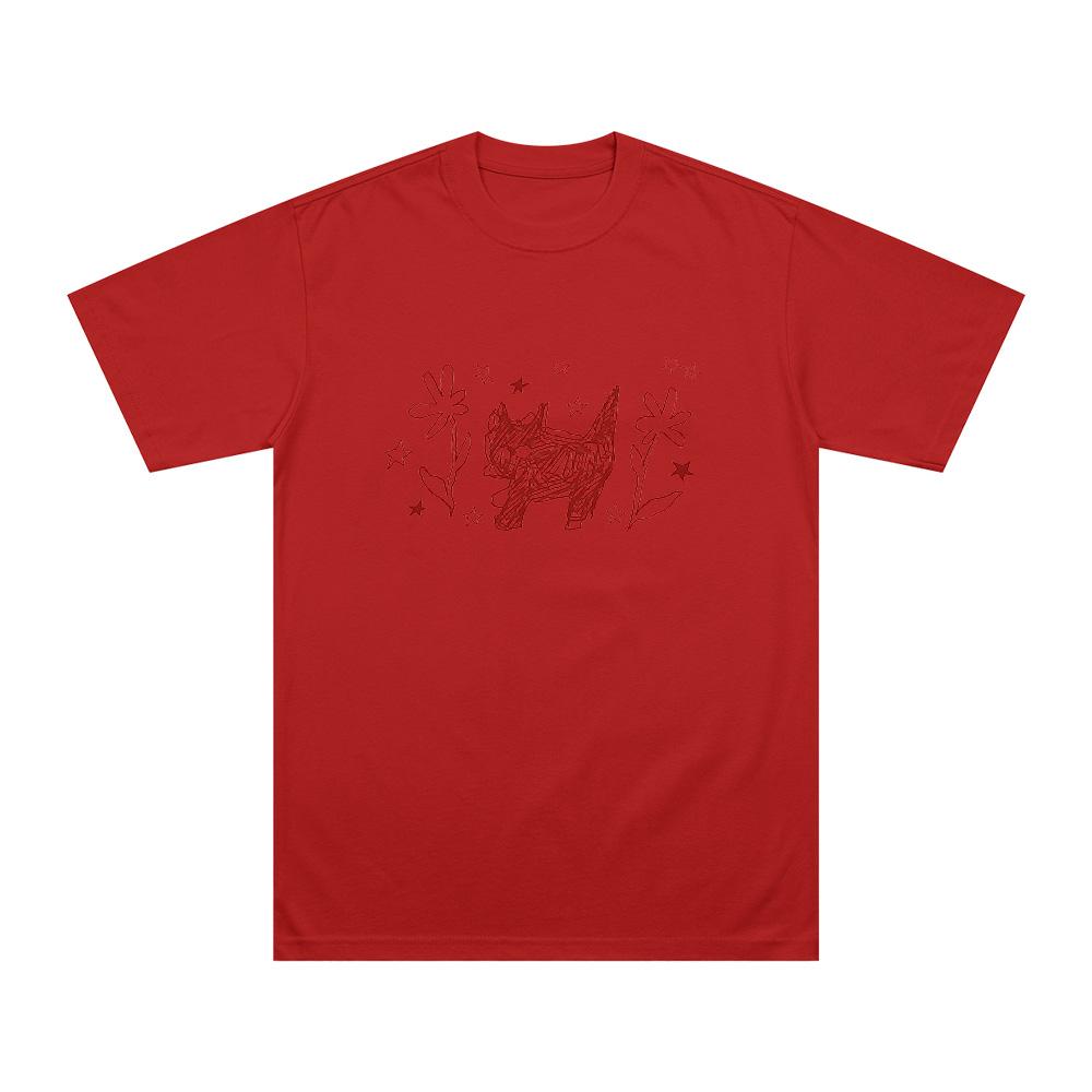 Beabadoobee SCRIBBLE CAT TEE Summer Youth Cotton Loose Short Sleeve Unisex Top Y2k Vintage Oversize Unseix High Quality Comfort Top S