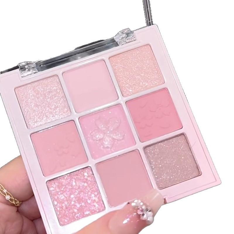 KAPEL Lucky Cherry Blossom Nine-Color Eyeshadow & Blush Palette - Spring Limited Edition Pink