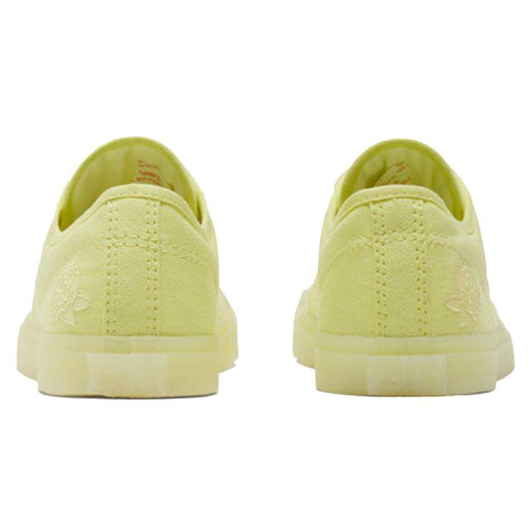 Converse Jack Purcell LP Open Smile Floral Canvas Slip Resistant Durable Low Top Skate Shoes Women Sneakers Yellow White 570582C