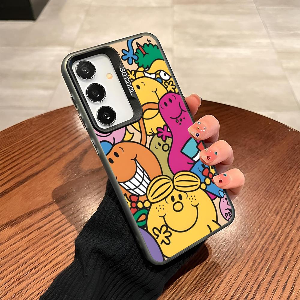 Mr Men L-little Miss Phone Case For Samsung Galaxy S25 S24 S23 S22 S21 S20 Note20 Ultra Plus Fe colored silver Cover