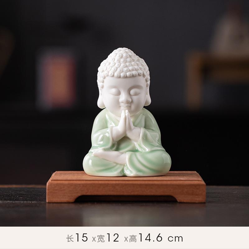 Zen Keramik Tathagata Buddha kleine Dekoration kreativer schöner Tee Buddha Teehaus Ornament Auto Haus Büro FENG SHUI Dekoration