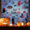 6/8/9 Sheets Halloween Window Clings Cute Ghost Pumpkin Bat Removable Self Adhesive For Home Party Glass Decor