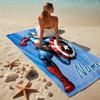 Personalized Name Superhero Trio Stylish Digital Printing Beach Towel Quick‑Drying Absorbent Blanket for Beach Pool Gym Travel