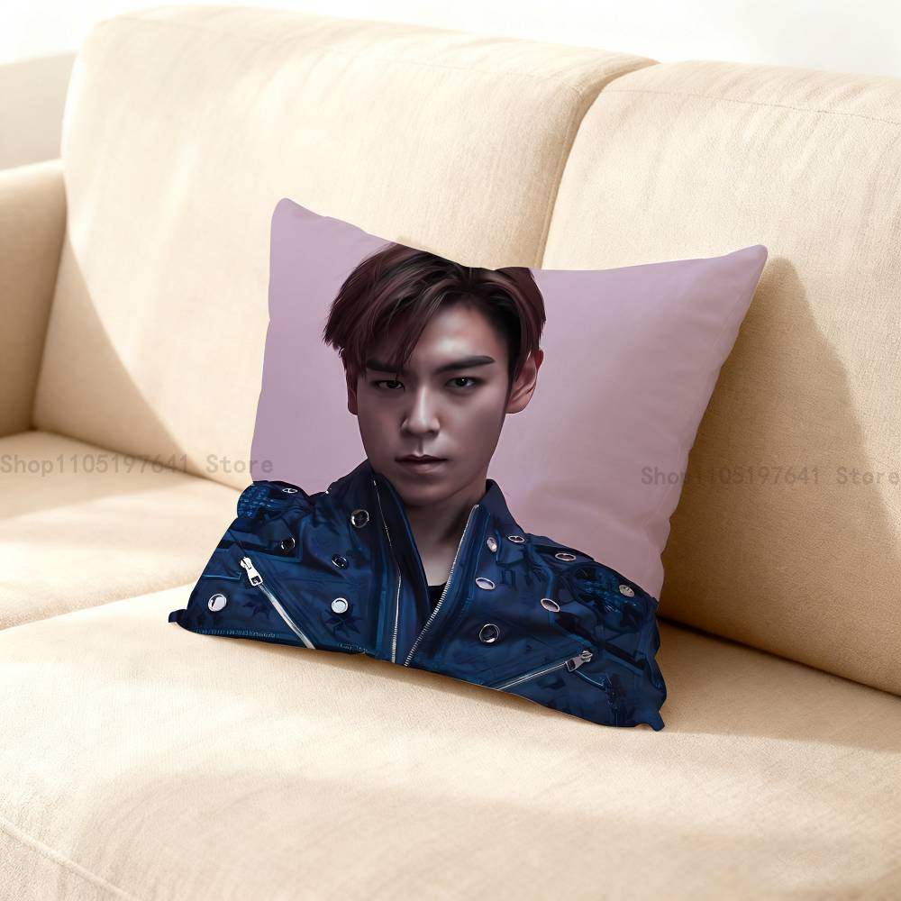 

T-TOP C-Choi S-Seung Hyun Anime Celebrity Merchandise All-Match Printed Pillow Case Sofa Car Office Room Decoration Protector 12x12Inch